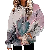 XHRBSI Light Hoodies For Women Fashion Daily Versatile Casual Crewneck Sweatshirts Graphic Daily Long Sleeve Gradient