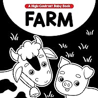 Little Hippo Books Farm - A High-Contrast Board Book for Babies and Toddlers - Black and White Images Help Visual Development