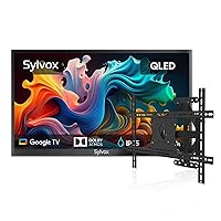 SYLVOX Outdoor TV with Wall Mount, 43'' QLED Smart Google TV, IP55 Waterproof, Dolby Atmos HDR 10, Voice Remote,Chromecast Built-in for Deck, Patio or Garden(Deck Pro QLED 2.0)
