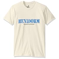 Men's Graphic Premium Fitted Suided V-Neck, Benidorm/Natural, 2X-Large