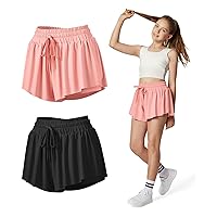 2 in 1 Flowy Shorts Girls Butterfly Athletic Shorts Size 10-12 Cute Preppy Trendy Shorts Skirt for Teen Girls