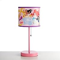 Idea Nuova Disney Princess Stick Table Lamp with Printed Shade, 15.5