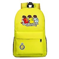 Wear Resistant Backpack Al Nassr FC Classic Bookbag,Cristiano Ronaldo Graphic Knapsack for College