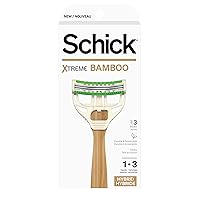 Schick Xtreme Bamboo Razor — Eco Friendly Razor, Bamboo Disposable Razors Men, Bamboo Razor Handle