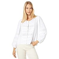Lucky Brand Pin Tuck Lace Shirt