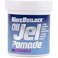 Oil Jel Pomade Medium Hold, 3.5 OZ WAVEBUILDER Oil Jel Pomade Medium Hold, 3.5 OZ