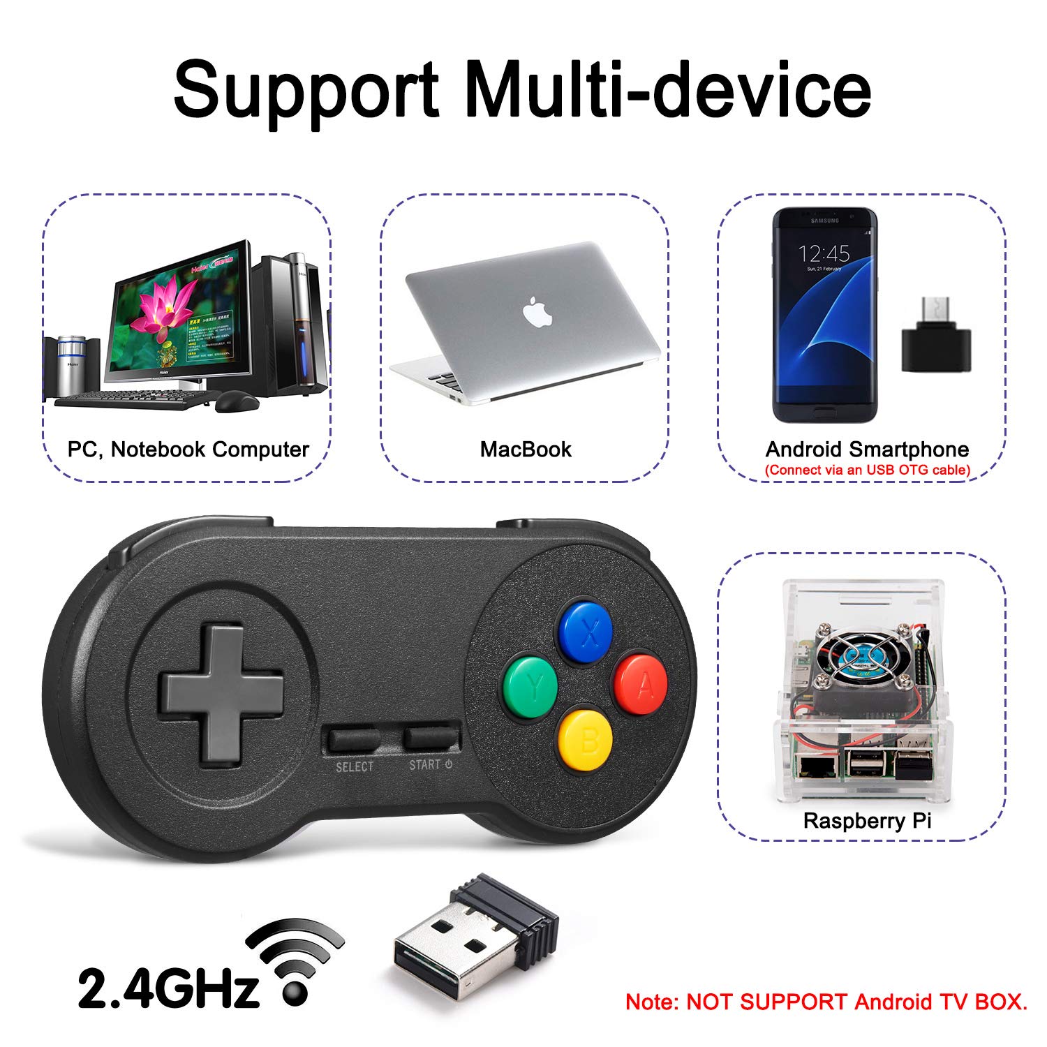 Mua Miadore Pack Wireless Controller For Snes Games Rechargeable Usb Snes Controller For