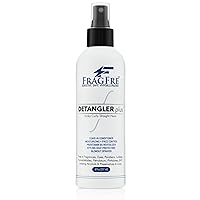 Detangler plus Styling Hair Spray 8 oz - Heat Protectant and Blowout Spray - Leave in Conditioner for Sensitive Skin - Fragrance Free Hypoallergenic Unscented - Anti Frizz Vegan Cruelty Free