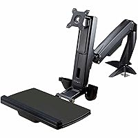 StarTech.com Sit Stand Monitor Arm - Desk Mount Adjustable Sit-Stand Workstation Arm for Single 34