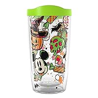Tervis Disney 100 Halloween Made in USA Double Walled Insulated Tumbler Travel Cup Keeps Drinks Cold & Hot, 16oz, Classic
