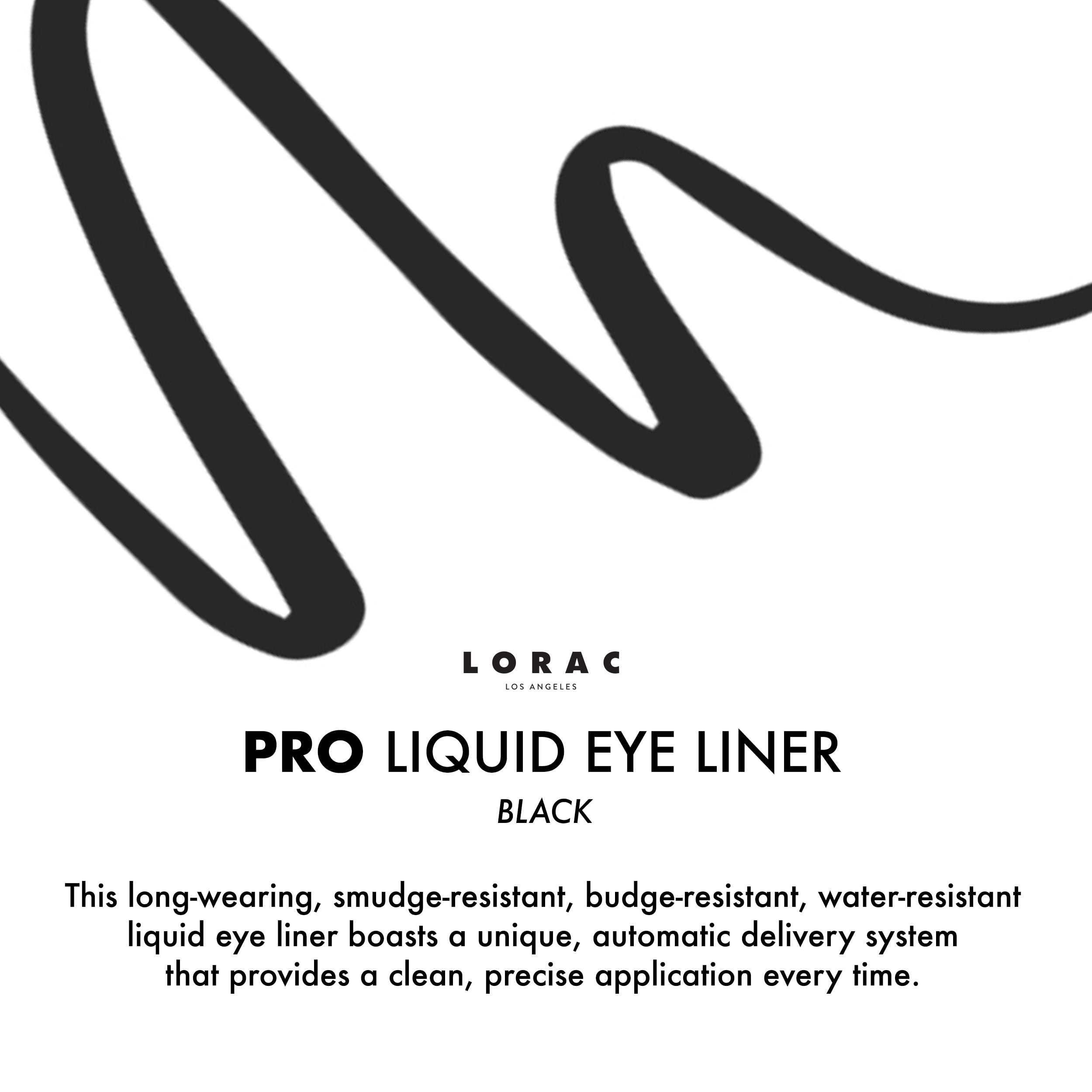 LORAC PRO Precision Liquid Eyeliner, Water Resistant, Long Lasting