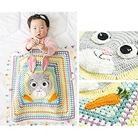 (Rabbit Stlye Easy Amigurumi: Crochet Cute Baby Blanket Knitting Kit, Includes Crochet Yarn, Hook, and Needles