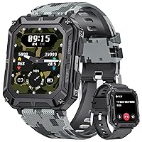 LIGE 2023 Newest Smart Watch, Military Specification, Shock Resistant, Sports Watch, Call Function, Android/ios, IP67 Waterproof, 1.83 Inch Large Screen, Smart Watch, Incoming & Message Notifications,