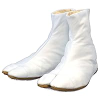 Ninja Tabi Shoes Low Top Comfort Cushioned Split Toe Boots 7 Clips White