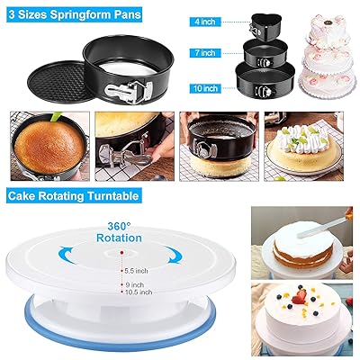 Amazon.com: Cake Decorating Supplies Kit - Baking and Piping Set | 194  Pieces | Leveler, Rotating Turntable Stand, Frosting Bags and Tips,  Decoration Tools, Starter Guide : Home & Kitchen