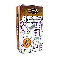 TCG Toys Classic Games - Double 6 Dominoes Tin - Be The First to Win! Great for Boys and Girls Over Age 7