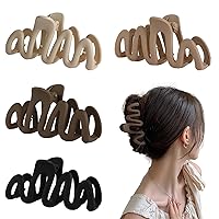 4Pcs Hair Claw Clip,Snake Claw Clips Hair Claw Clip Strong Hold Hair Jaw Clips,Big Hair Clip Barrettes Nonslip Birthday Business Gift Hair Accessories for Women Girls Daughter Girlfriend