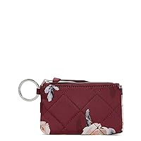 Vera Bradley Women's Performance Twill Deluxe Zip Id Case Wallet with RFID Protection, Blooms and Branches, One Size