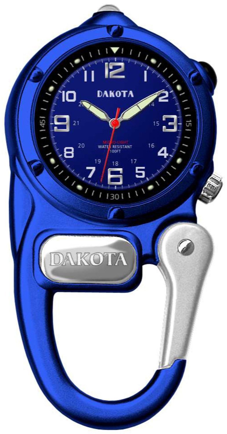 Dakota Watch Company 3808-8 Mini Clip Microlight Clip-On Blue Timepiece
