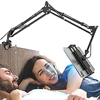 Foldable Tablet Stand, Tablet Mount Adjustable for Bed,Universal Flexible Tablet Holder with 360 Degree Rotation for iPad/iPhoneX/iPad Pro/N-Switch,or Other 4.5~13.5 Inches Devices (Black)