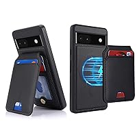 Ｈａｖａｙａ for Pixel 6a case Google Pixel 6a Phone case Wallet with Card Holder Back Magnetic Wallet Detachable Leather Phone case for Women Men-Black