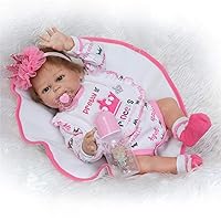 Reborn Baby Doll 20 inch Realistic Look Silicone Full Body Newborn Size Reborn Toddlers Girl Washable Doll Sets Festival Birthday Gifts (Pink (Girl))