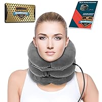 Cervical Neck Traction | Air Neck Therapy | Adjustable Neck Stretcher Collar Device | Cervical Collar for Neck Support and Decompression - Neck Pain Relief