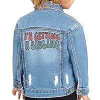 I'm Getting a Sibling Toddler Denim Jacket - Stylish Gifts - Baby Shower Gifts