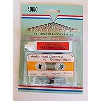 Audio Cassette Tape Head Cleaner & Demagnetizer, WetType for Home, Car