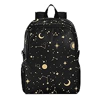 ALAZA Moon Sun Starry Night Hiking Backpack Packable Lightweight Waterproof Dayback Foldable Shoulder Bag for Men Women Travel Camping Sports Outdoor