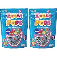 Zollipops Clean Teeth Lollipops - AntiCavity Sugar Free Candy for a Healthy Smile Great for Kids, Diabetics and Keto Diet. Natural Fruit Variety, 3.1 Ounce (Pack of 2)