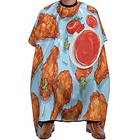 Fried Chicken and Tomato Sauce Barber Cape for Adults Professional Salon Hair Cutting Cape Hairdresser Apron