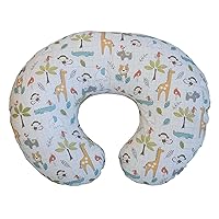 Nursing Pillow Original Support, Jungle Beat, Ergonomic Nursing Essentials for Bottle and Breastfeeding, Firm Fiber Fill, with Removable Nursing Pillow Cover, Machine Washable