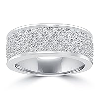 1.50 ct Ladies Round Cut Diamond Anniversary Ring in Platinum