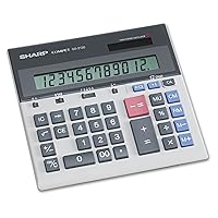 Sharp, QS2130, Compact Desktop Calculator, 12-Digit LCD, 2/Pack, Sold As 1 Pack