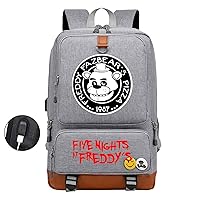 Five Night's at Freddy Novelty Travel Bagpack-Big Capacity Backpack Wear Resistant Rucksack with USB Charging Port