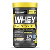 Whey Sport Protein Powder Vanilla | Post Workout Recovery Drink with Whey Protein Isolate, Creatine & Glutamine | 18 Servings