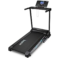 SereneLife Smart Electric Folding Treadmill – Easy Assembly Fitness Motorized Running Jogging Exercise Machine with Manual Incline Adjustment, 12 Preset Programs
