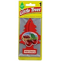 LITTLE TREES Car Air Freshener | Hanging Paper Tree for Home or Car | Wild Cherry | Single Tree per Package