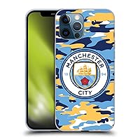 Head Case Designs Officially Licensed Manchester City Man City FC Club Badge Camou Soft Gel Case Compatible with Apple iPhone 12 Pro Max