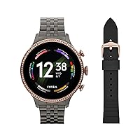 Fossil Gen 6 42mm Touchscreen Smart Watch for Women with Alexa Built-In, Fitness Tracker, Activity Tracker, Sleep Tracker, GPS, Speaker, Music Control, Smartphone Notifications