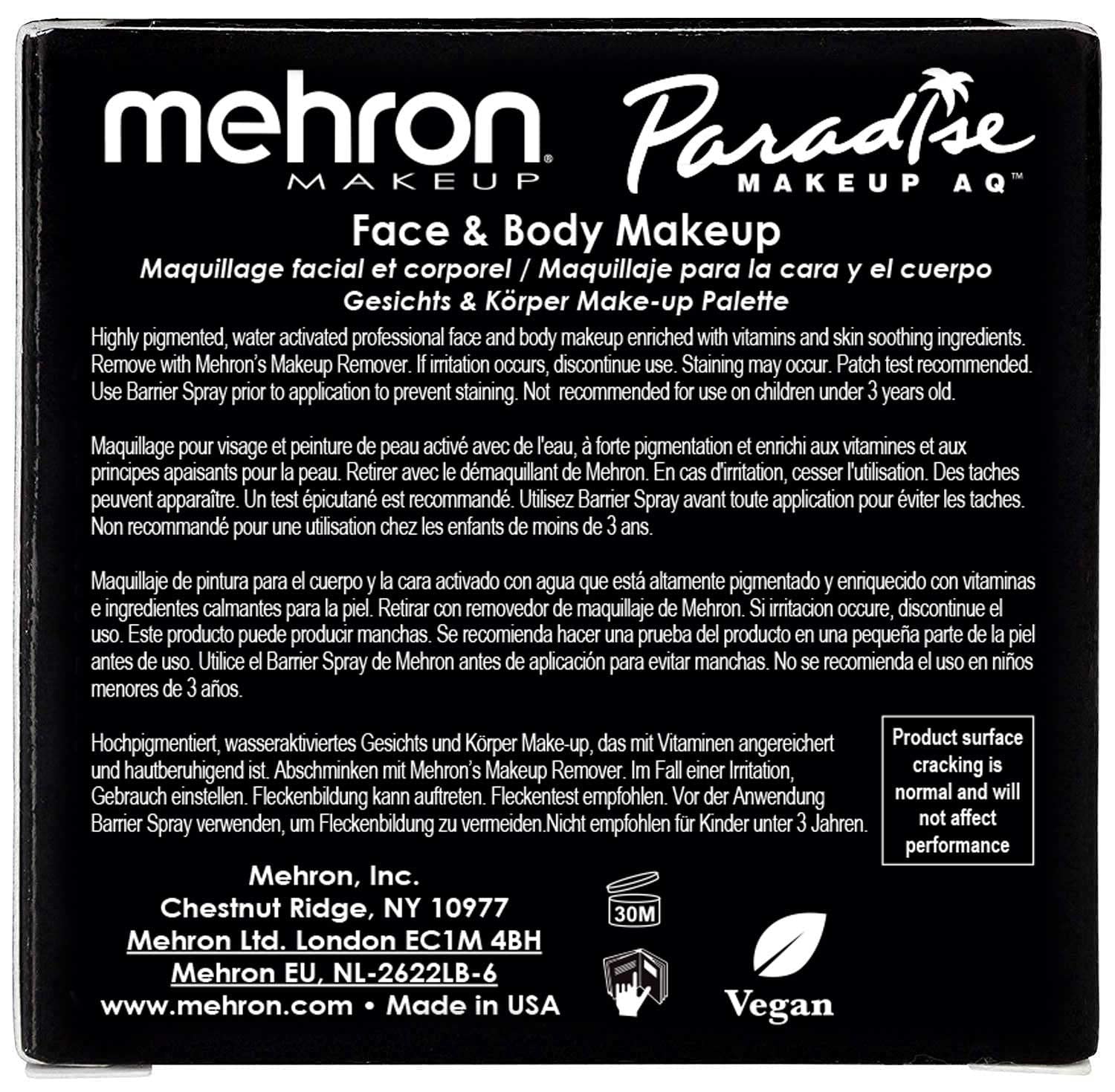 Mehron Makeup Paradise Makeup AQ Face & Body Paint (1.4 oz) (Yellow)