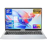 Laptop Computer 16GB DDR4 512GB SSD, Intel Quad-Core N95 Processor Windows 11 Laptop, 15.6 inch Laptop with Metal Body Support 1080P, TF Card, WiFi, BT5.0, Type_C, 38Wh Battery
