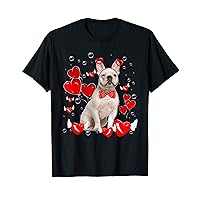 Valentines Day French bulldog dog Heart Love Day Dog Lover T-Shirt