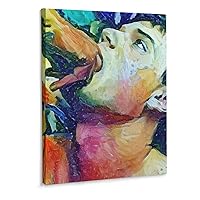 JevLoN Wall Art Abstract Sexy Man Hot Muscle Gay Poster Oil Painting Wall Art (2) Wall Art Paintings Canvas Wall Decor Home Decor Living Room Decor Aesthetic 12x16inch(30x40cm) Frame-style