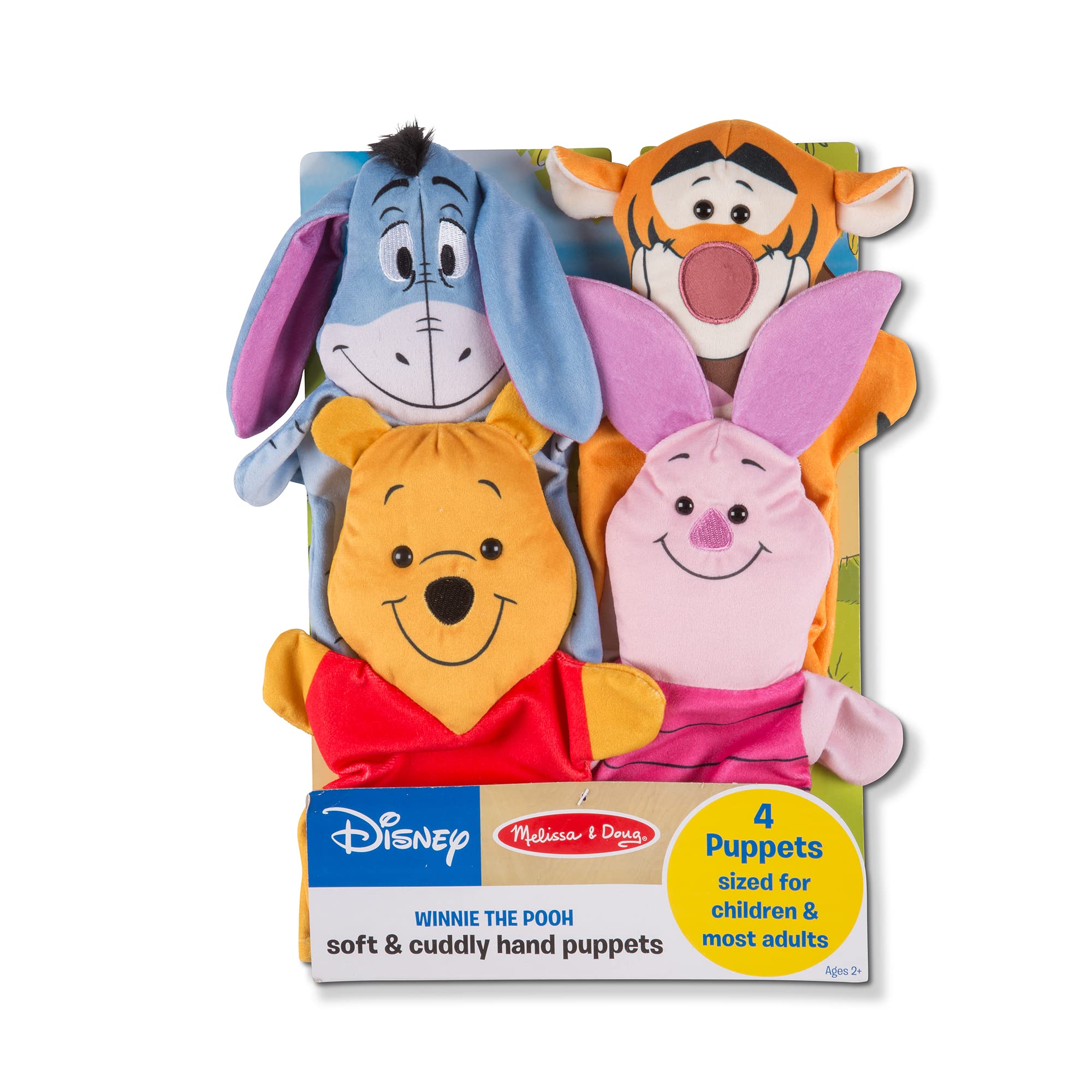 Melissa & Doug Disney Winnie the Pooh Soft & Cuddly Hand Puppets - Winnie The Pooh Toys, Soft Hand Puppets For Kids Ages 2+