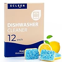 Dishwasher Cleaner and Deodorizer Tablet - Helps Remove Limescale, Mineral Buildup and Odor - Formulated to Clean Inside all Machines - 12 Cleaner Tablets