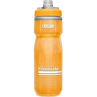 CamelBak Podium Chill Insulated Bike Water Bottle - Easy Squeeze Bottle - Fits Most Bike Cages - 21oz, Orange