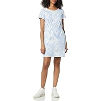Amazon Essentials Women's Short Sleeve Elastic Waist Cotton Jersey Minidress