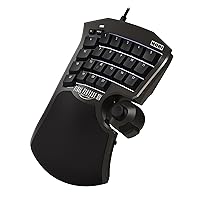 HORI Tactical Assault Commander F14 (Final Fantasy XIV Black Edition) - Mechanical Keypad for PC (Windows 11/10), PS5, and PS4 - Officially Licensed by Square Enix